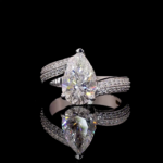 Gold Ring with Lab Diamond Anniversary Engagement Diamond Jewelry