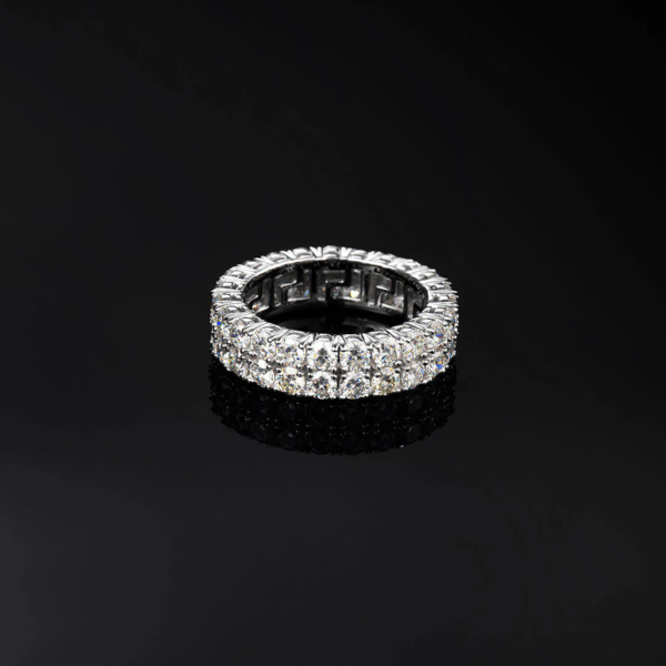 Silver Plated Moissanite Engagement Wedding Statement Ring