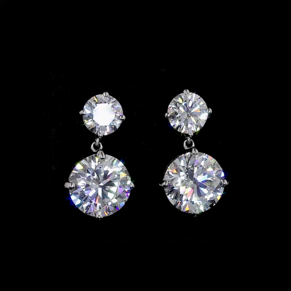 Created Lab Grown Diamond  hip hop Earrings