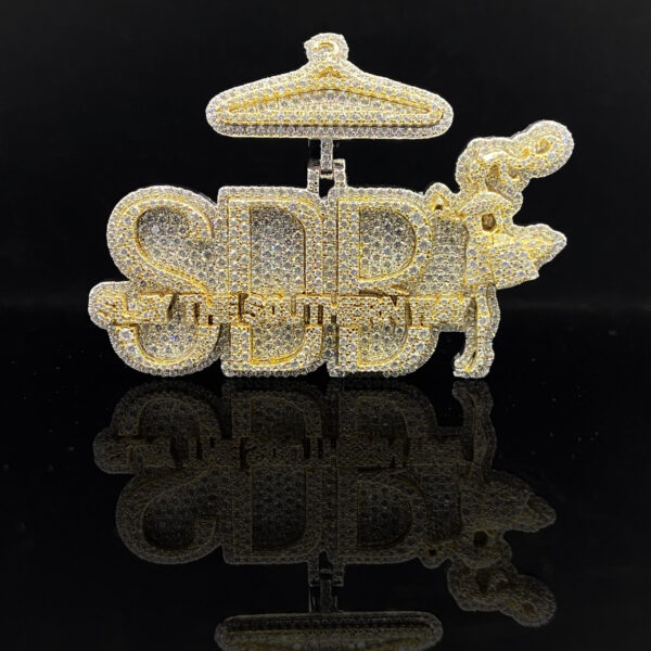 Custom Iced silver plated moissainite Diamond Hip Hop Jewelry for Men