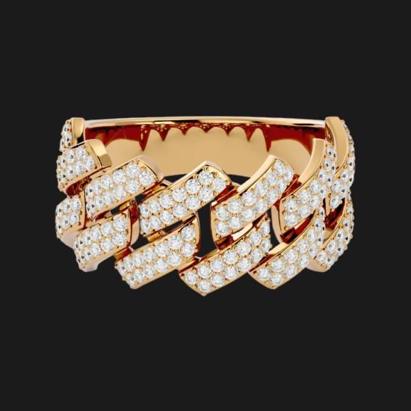 moissanite band ring crafted for bold modern stylish hip hop jewellery wear