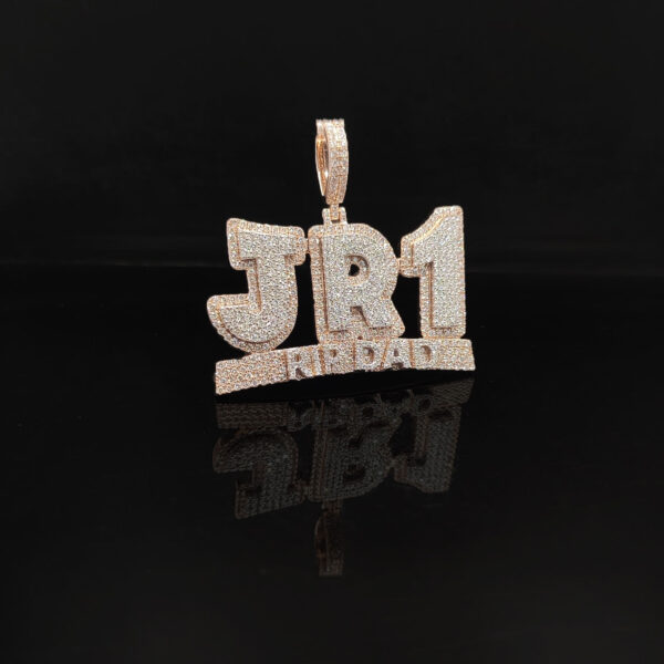 Custom Silver Iced Out moissanite Pendant Jewelry