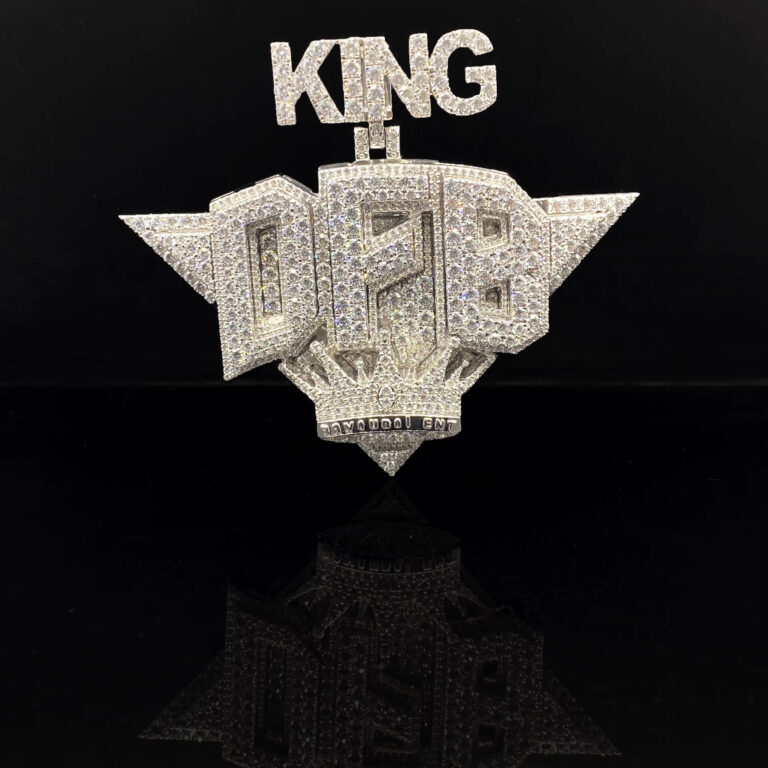 Custom Name silver plated Hip Hop moissanite Diamond Iced Pendant