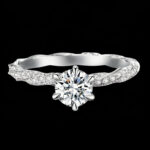 Round moissanite Diamond Fashion Show Jewelry Women