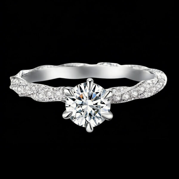 Round moissanite Diamond Fashion Show Jewelry Women