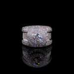Luxury Cluster Ring vvs clarity Modern Pave, Unisex.