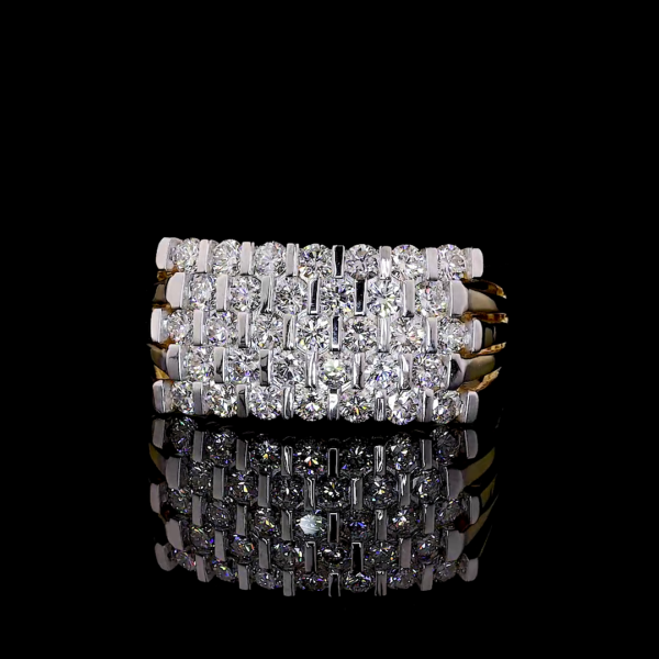 Oval Eternity moissanite Diamond, Ring, Modern Eternity, Unisex