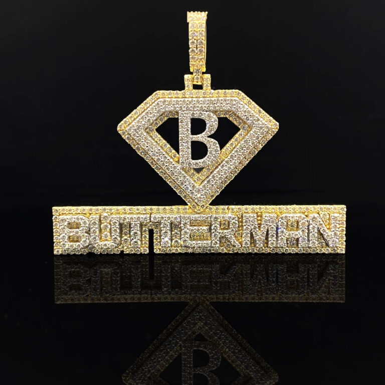 Custom moissanite Diamond Iced Pendant