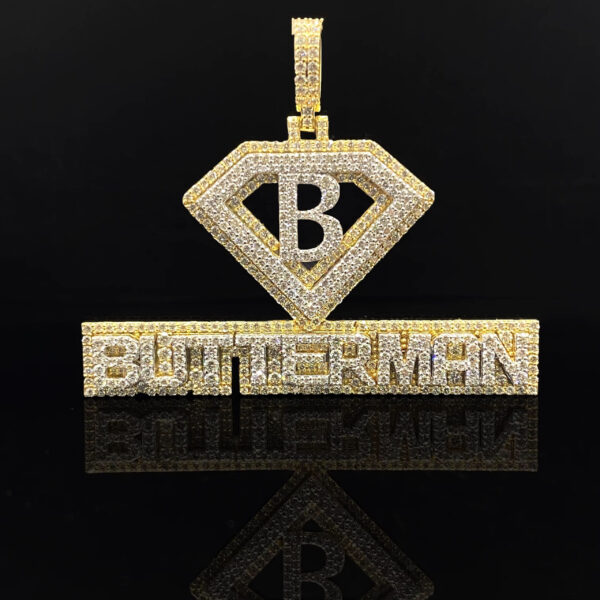 Custom moissanite Diamond Iced Pendant