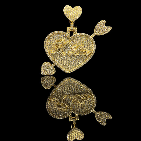 Custom Logo Bling moissanite Diamond Iced Pendant