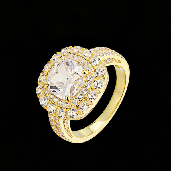 Silver Iced out Anniversary Ring moissanite Diamond Bling Gift for Wife