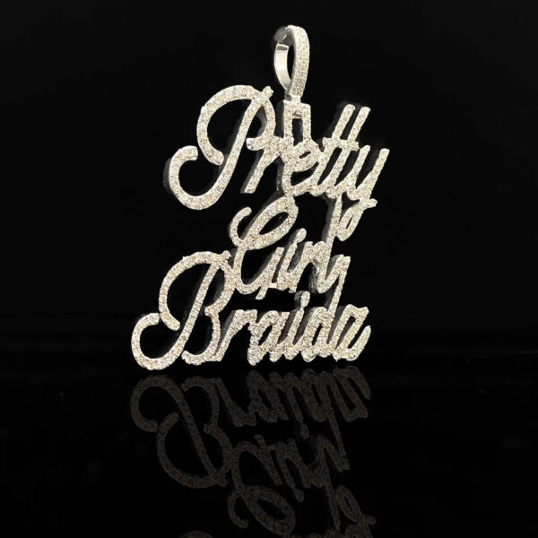 Custom Iced moissanite Pendant Necklace