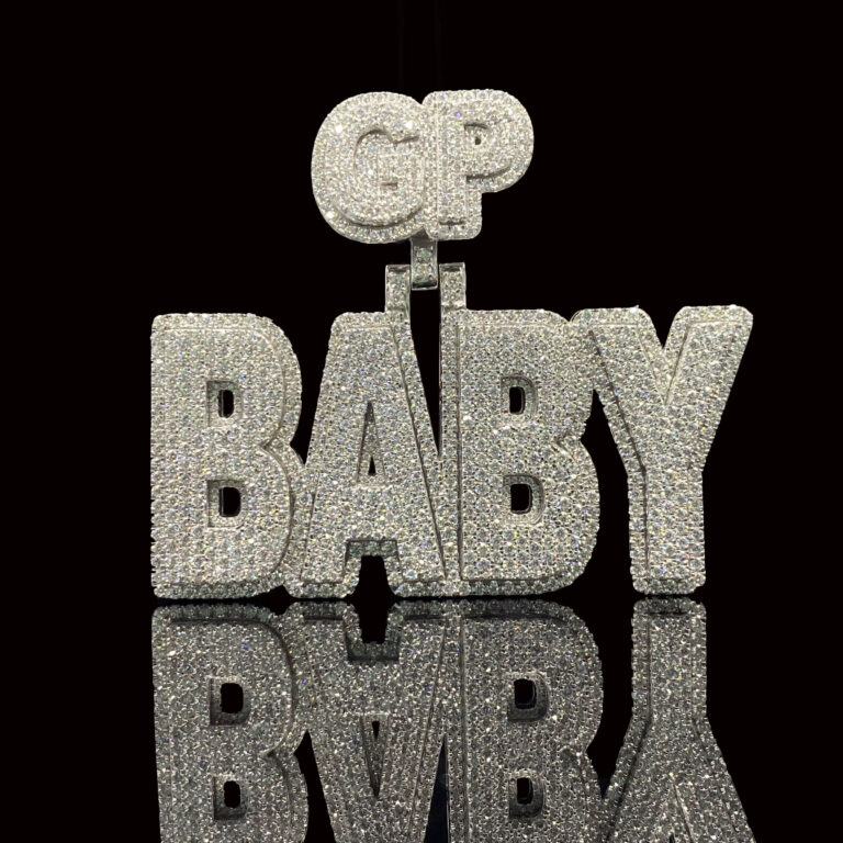 Custom Style Iced silver moissanite Pendant Necklace