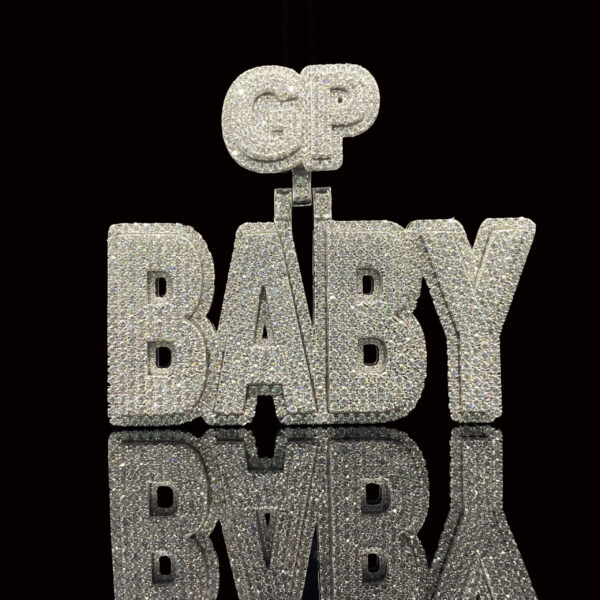 Custom Style Iced silver moissanite Pendant Necklace