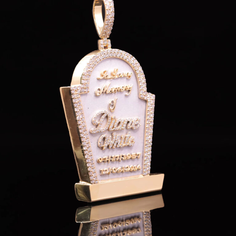 Custom Hip Hop Iced moissanite Diamond Name Pendant