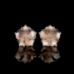 Romantic Classic Rose Gold Each Luxury Flower Earrings
