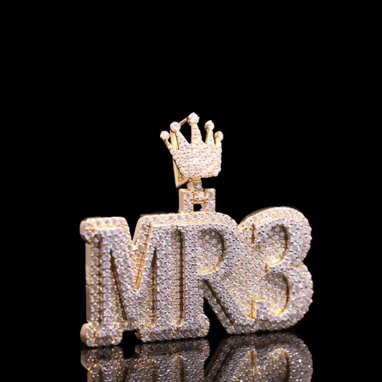 Custom Rap Style Iced moissanite Diamond Pendant