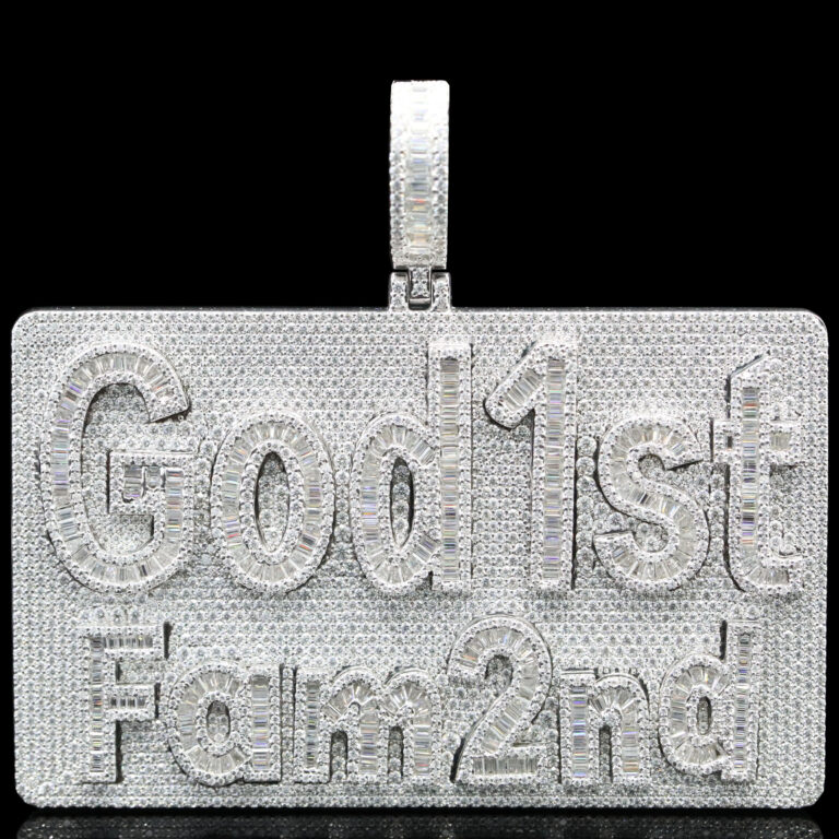 Custom Iced out moissanite Diamond Pendant for men's