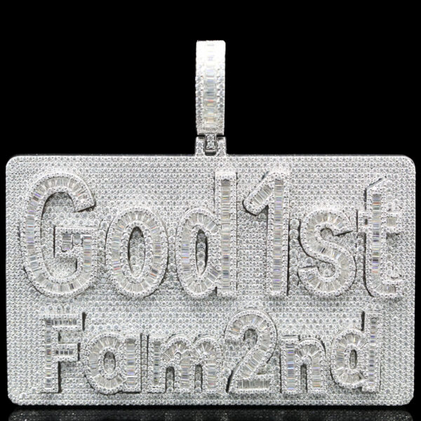 Custom Iced out moissanite Diamond Pendant for men's