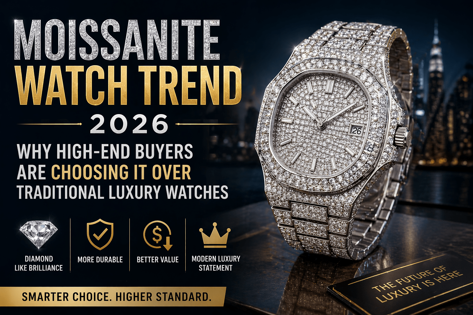 Moissanite Watch Trend 2026: Why High-End Buyers Are Choosing It Over Traditional Luxury Watches